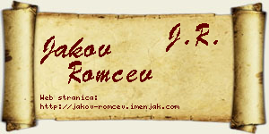 Jakov Romčev vizit kartica